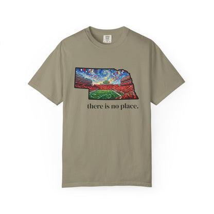 Nebraska "There is no place." Game Day T-Shirt — 100% Cotton Van Gogh Style Big Red Design - Great Gift for Gameday - Wax | Wane - art stadium tee - T-Shirt7