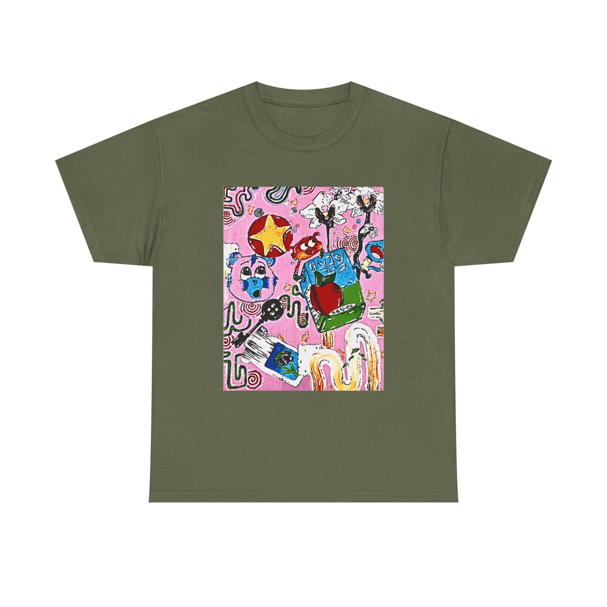 Pop Art Collage Tee — Colorful Hand-Drawn Cartoon Grunge - Wax | Wane - aesthetic streetwear - T-Shirt5