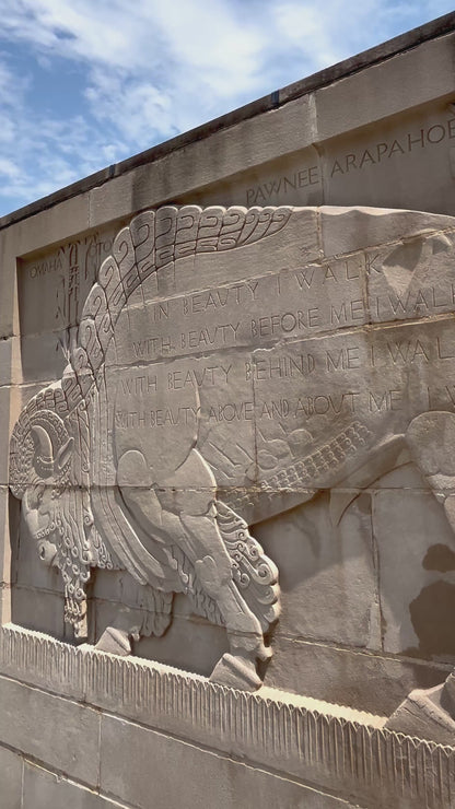 Nebraska State Capitol Art Print – Male Buffalo Beauty Inscription | Art Deco Digital Download | Capitol Series | Lincoln Nebraska Architecture Wall Art