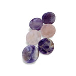 Rose Quartz & Amethyst Crystal Bowl – Jewelry Dish or Decor | Hand - Carved from Natural Stone, 2 - Inch - Wax | Wane