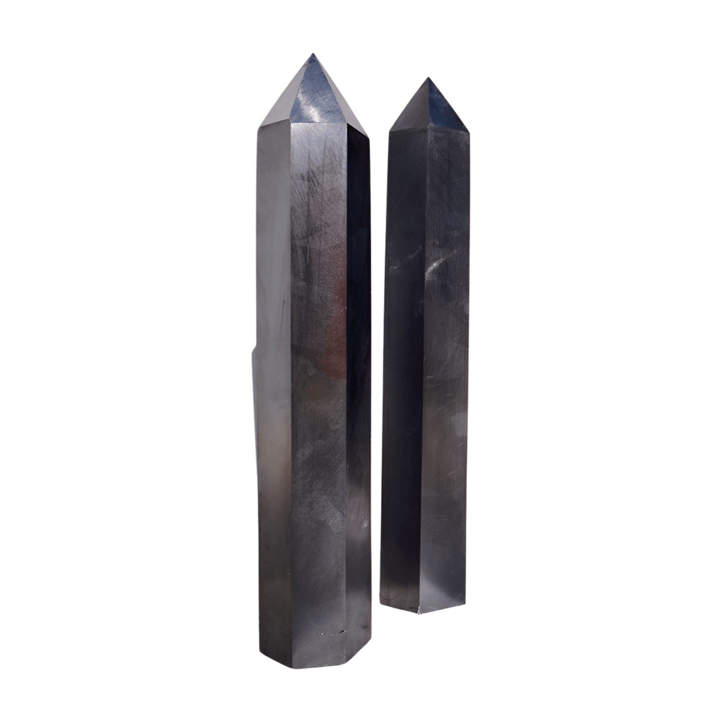Terahertz Silicon Crystal Obelisk Tower | Mirror - like and Monolithic | 6 - 7 Inches in Height | Large Polished Chrome - Like Crystal, Geometric Feng Shui Display - Wax | Wane - crystal - Crystal2