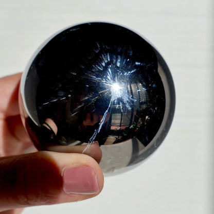 Terahertz Sphere - Genuine Crystal Ball, Polished Rare Home Decor Accent - Wax | Wane