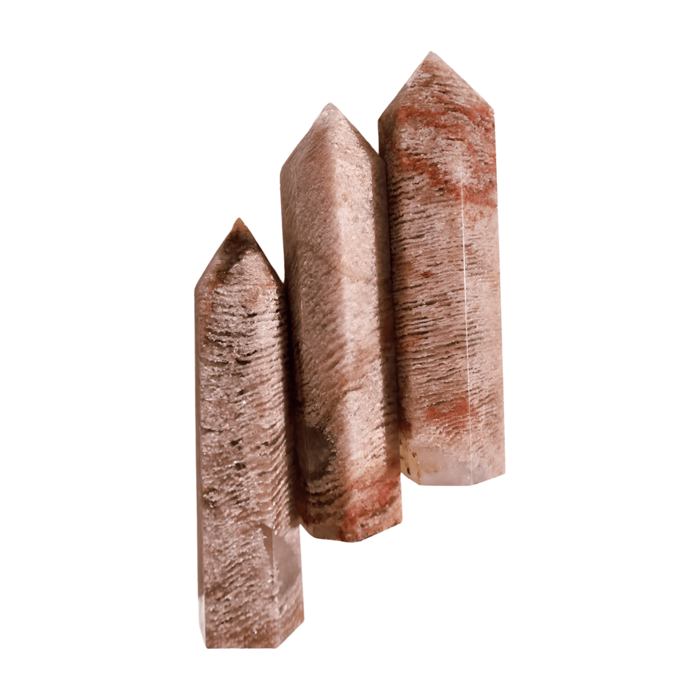 Thousand Layer Quartz Tower | 3.5 - Inch Natural Banded Obelisk | Rare Mineral Formation Crystal - Wax | Wane - banded quartz - Crystal9
