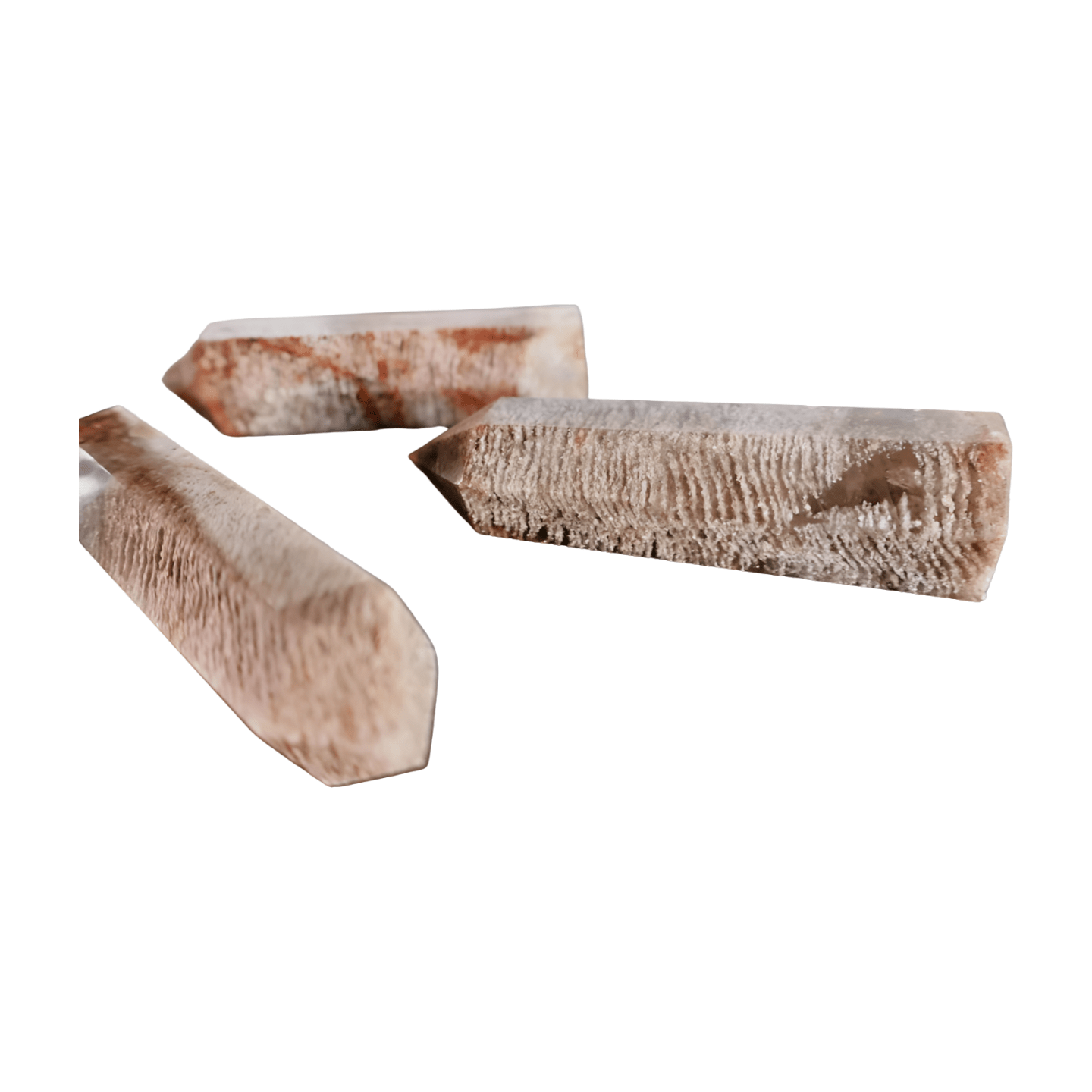 Thousand Layer Quartz Tower | 3.5 - Inch Natural Banded Obelisk | Rare Mineral Formation Crystal - Wax | Wane - banded quartz - Crystal2