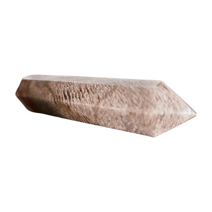 Thousand Layer Quartz Tower | 3.5 - Inch Natural Banded Obelisk | Rare Mineral Formation Crystal - Wax | Wane - banded quartz - Crystal1