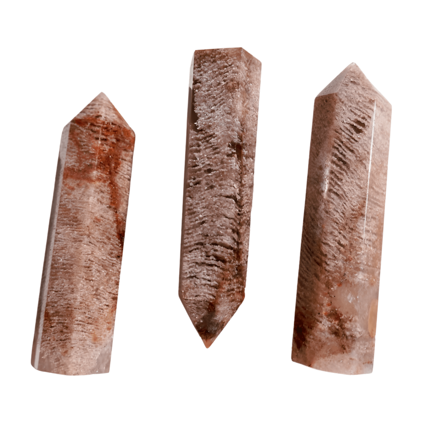 Thousand Layer Quartz Tower | 3.5 - Inch Natural Banded Obelisk | Rare Mineral Formation Crystal - Wax | Wane - banded quartz - Crystal3