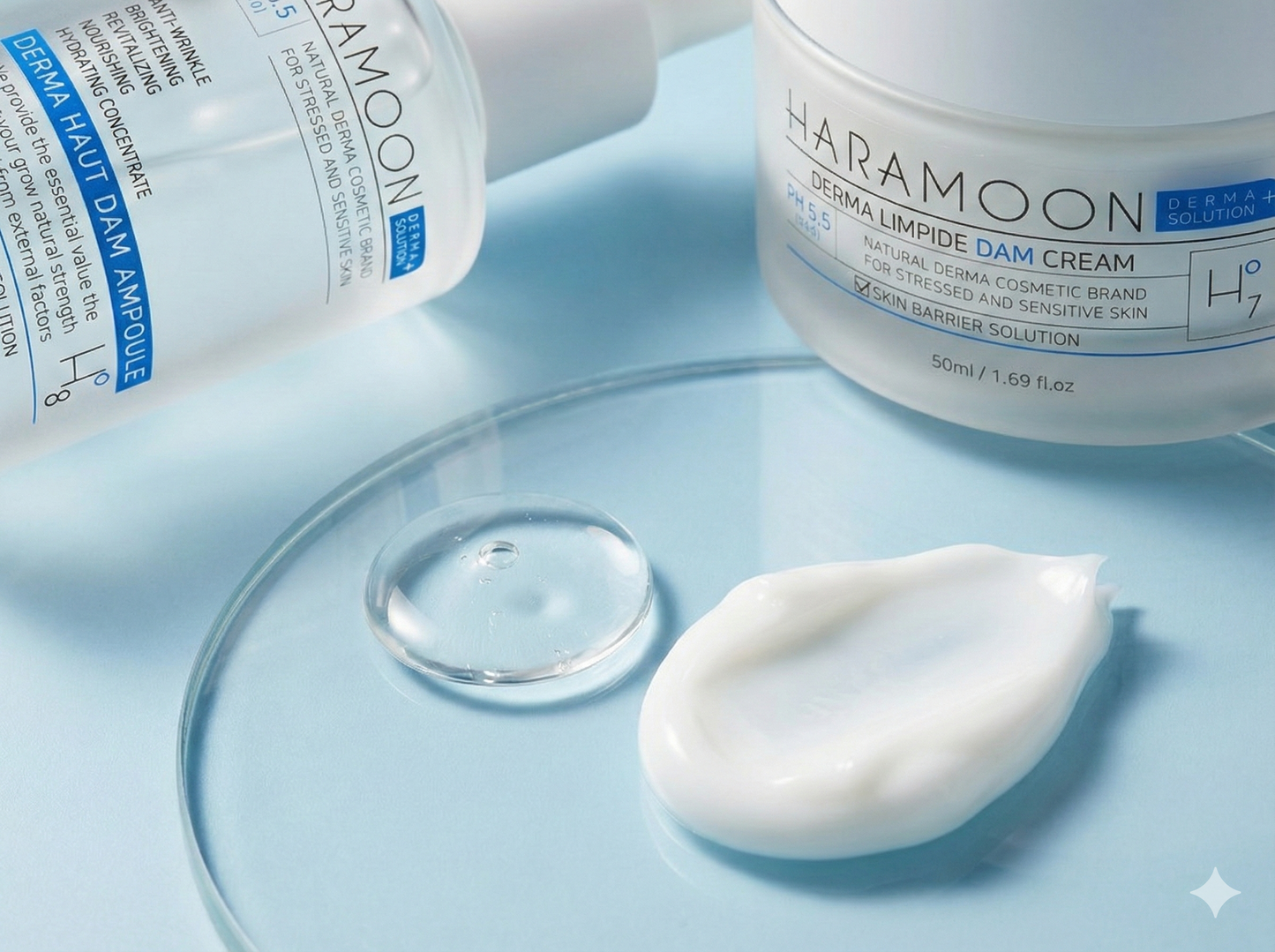 HARAMOON Soothing Centella Moisturing Cream with 64% Cica Base, Korean Skincare for Sensitive, Clog Prone Skin