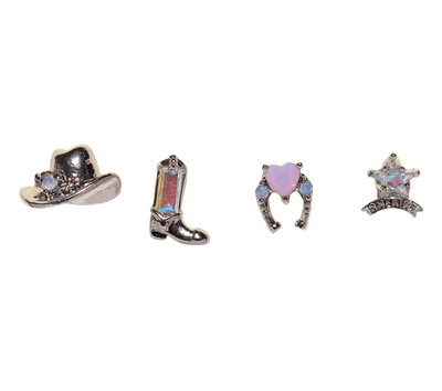 Western Earring Set - 4 Cowboy Studs | Gold and Silver Mix & Match Collection - Wax | Wane - gold - Earrings1