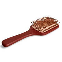 Sandalwood Paddle Brush XL Rectangular Size - Natural Wooden Bristles for Thick Long Hair - Anti-Static Scalp Massage Detangling Brush